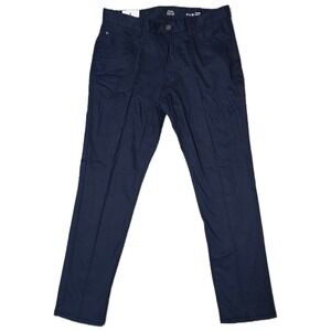 IZOD Mens Navy Blazer Straight Tapered Fit‎ Stretch 5 Pocket Pants 32W 30L (AG)
